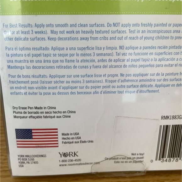 RoomMates Pirate Adventure Dry Erase Peel & Stick Wall Decals 11-Pack Reposition - Picture 5 of 6